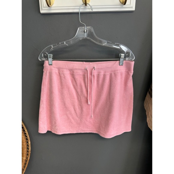 Fashion Bug Dresses & Skirts - Vintage Y2K Mini Skirt Womens Size M Pink Terry Cloth Fashion Bug Barbiecore‎